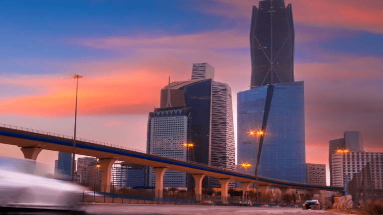 The King Abdullah Financial District "KAFD" located in the city of Riyadh