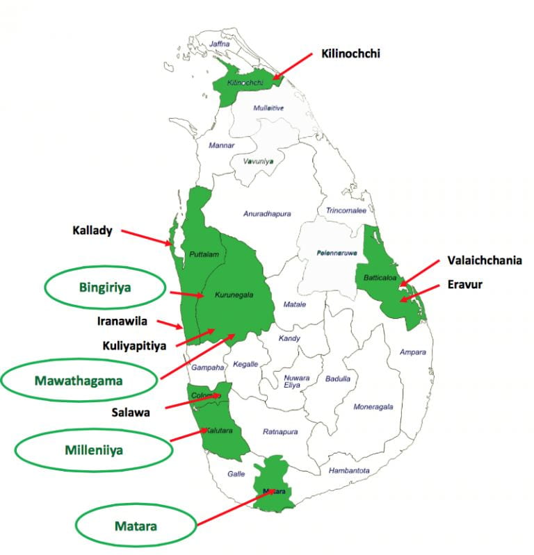 Map of Sri Lanka