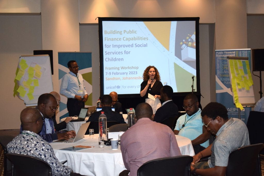 Danielle Serebro presenting about Building Public Finance Capabilities