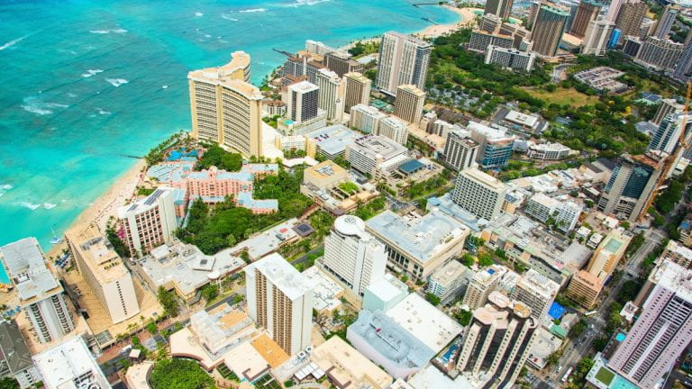 Aerial view of Honolulu