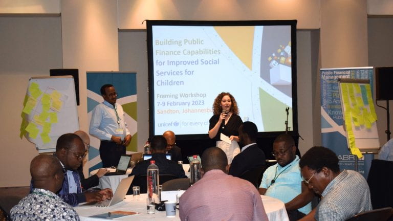 Danielle Serebro presenting at a CABRI conference in South Africa