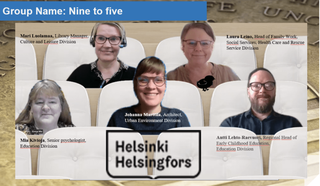 Group photo of team "Nine to five"