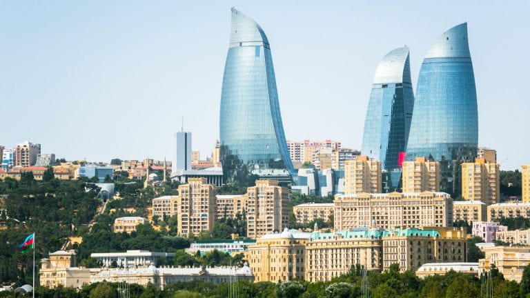 Skyscrapers in Baku, Azerbaijan