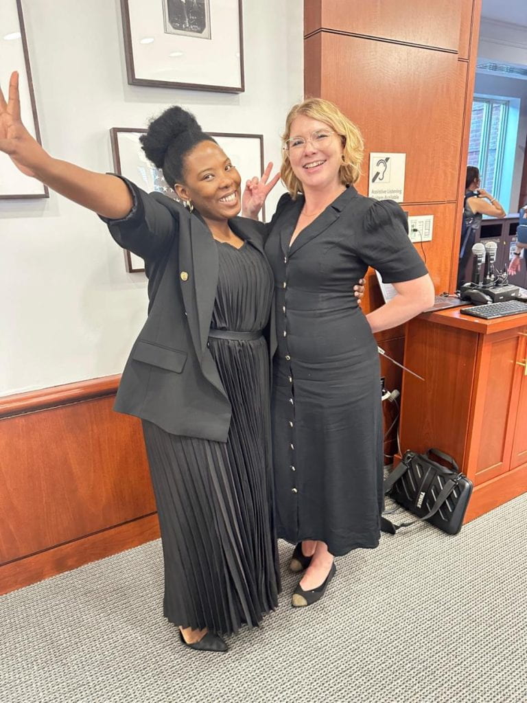 Jessie and Vuyiswa posing