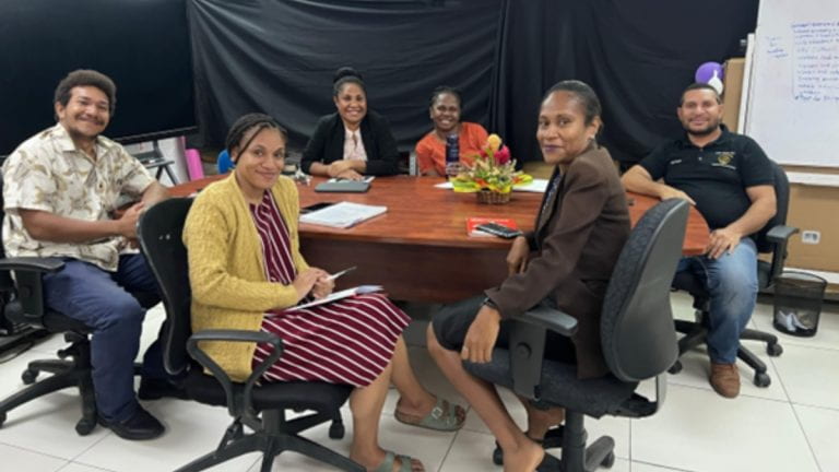 Team members in PNG