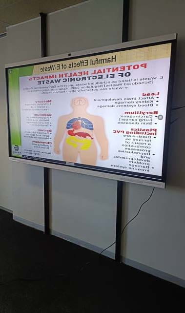 A screen with a diagram