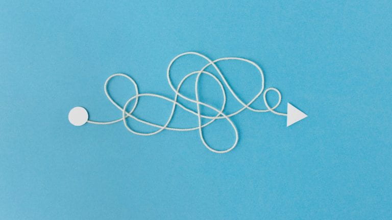 String following a non linear path