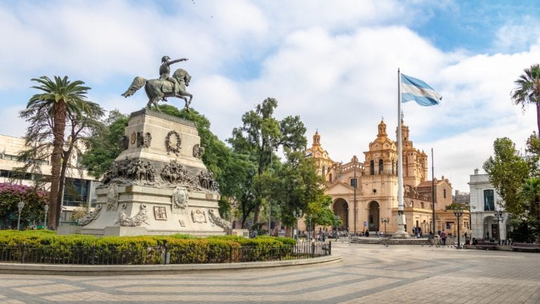 San Martin Square in Cordoba Argentina