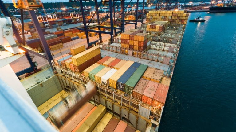 Shipping containers in Durban, South Africa