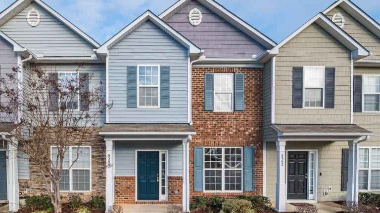 A row of homes