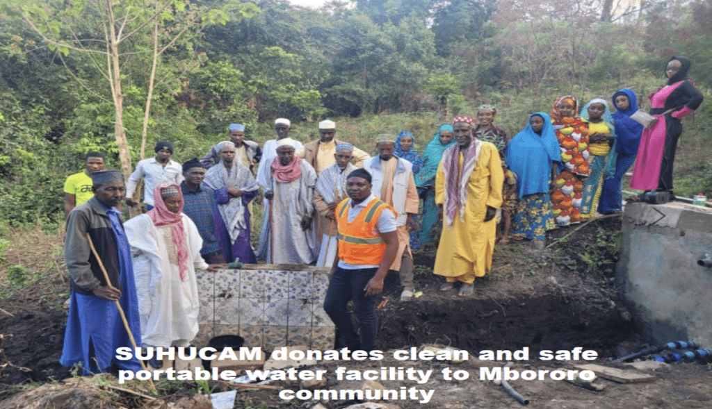 People on a mountainside who donated clean portable water