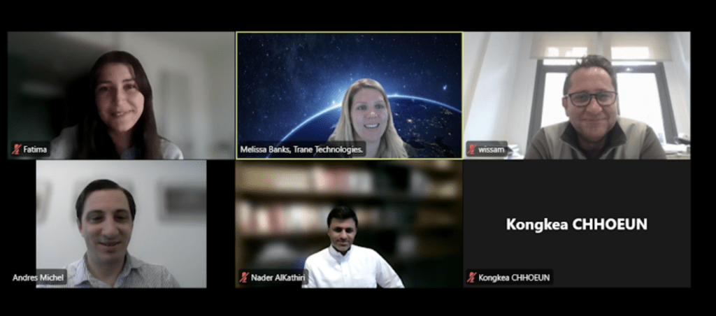 Screenshot of zoom participants