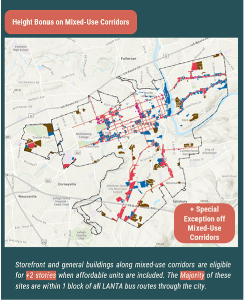 Affordable housing heigh bonus locations map