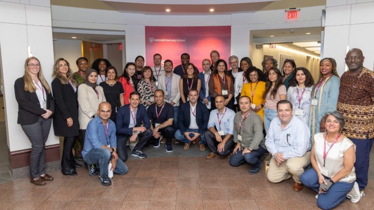 IPP 2025 participants gathered outside a classroom at HKS