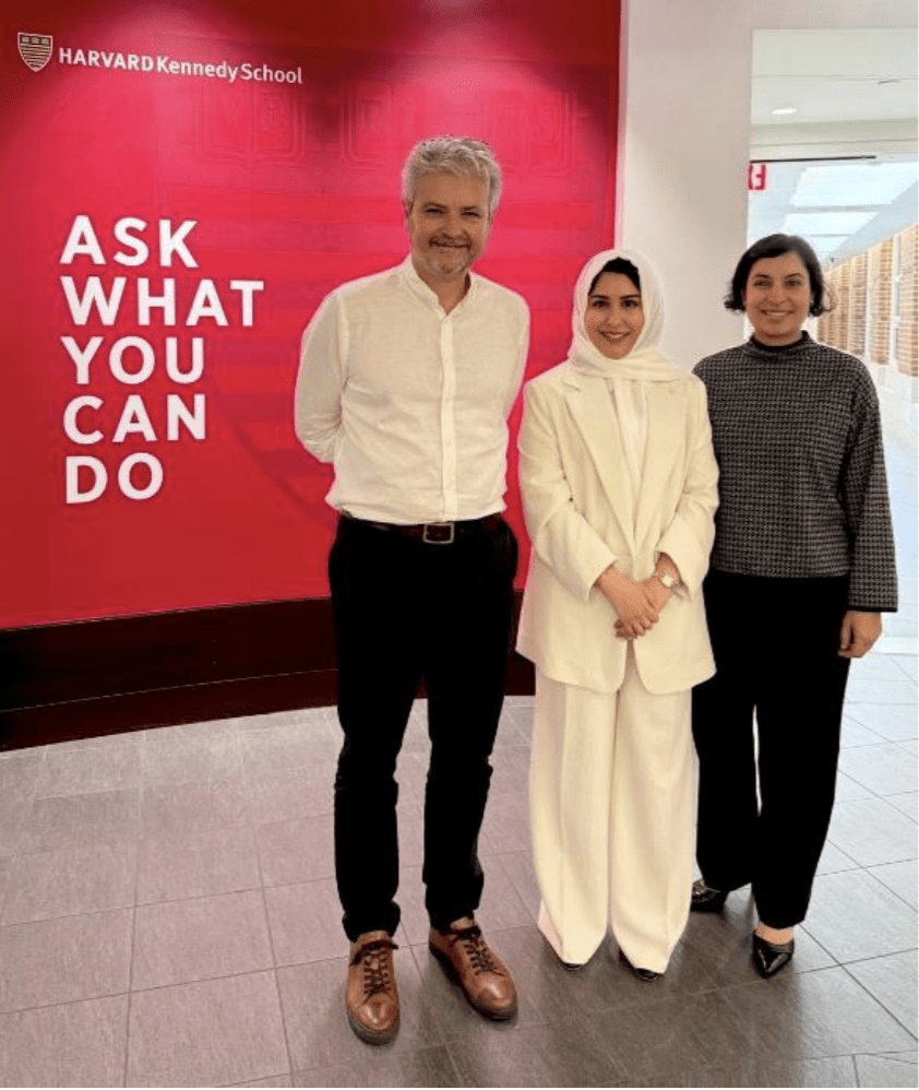 From left to right, a group photo of Matt Andrews, Mezna AlMarzooqi and Salimah Samji.