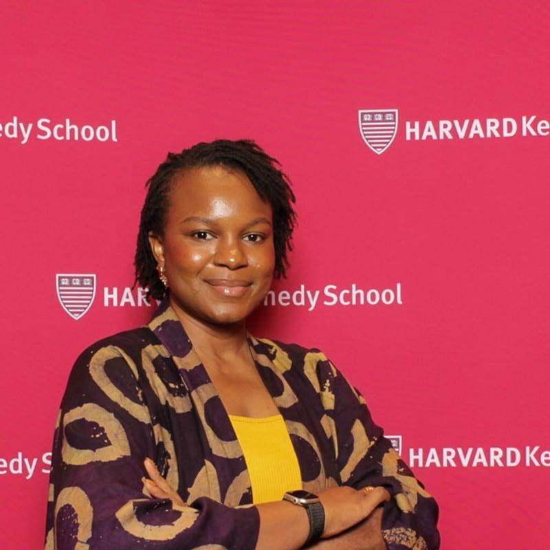 Headshot of Fatim Haby Mariko standing in front of an HKS backdrop.