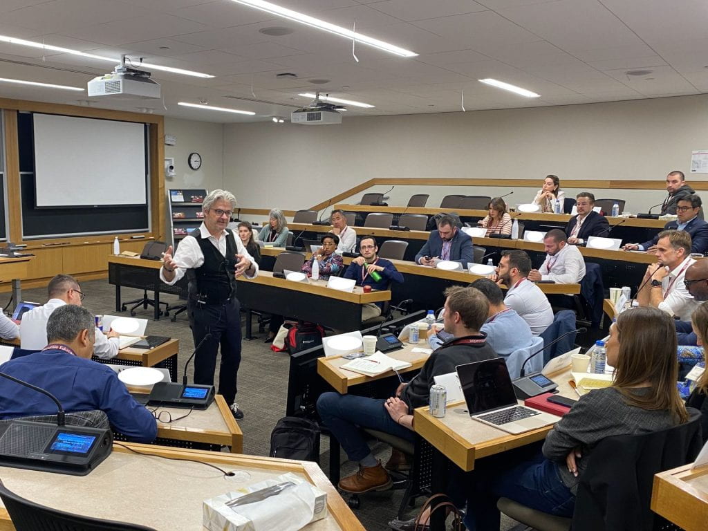 Matt Andrews teaching in classroom