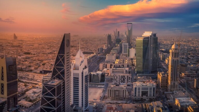 Aerial view of Saudi Arabia