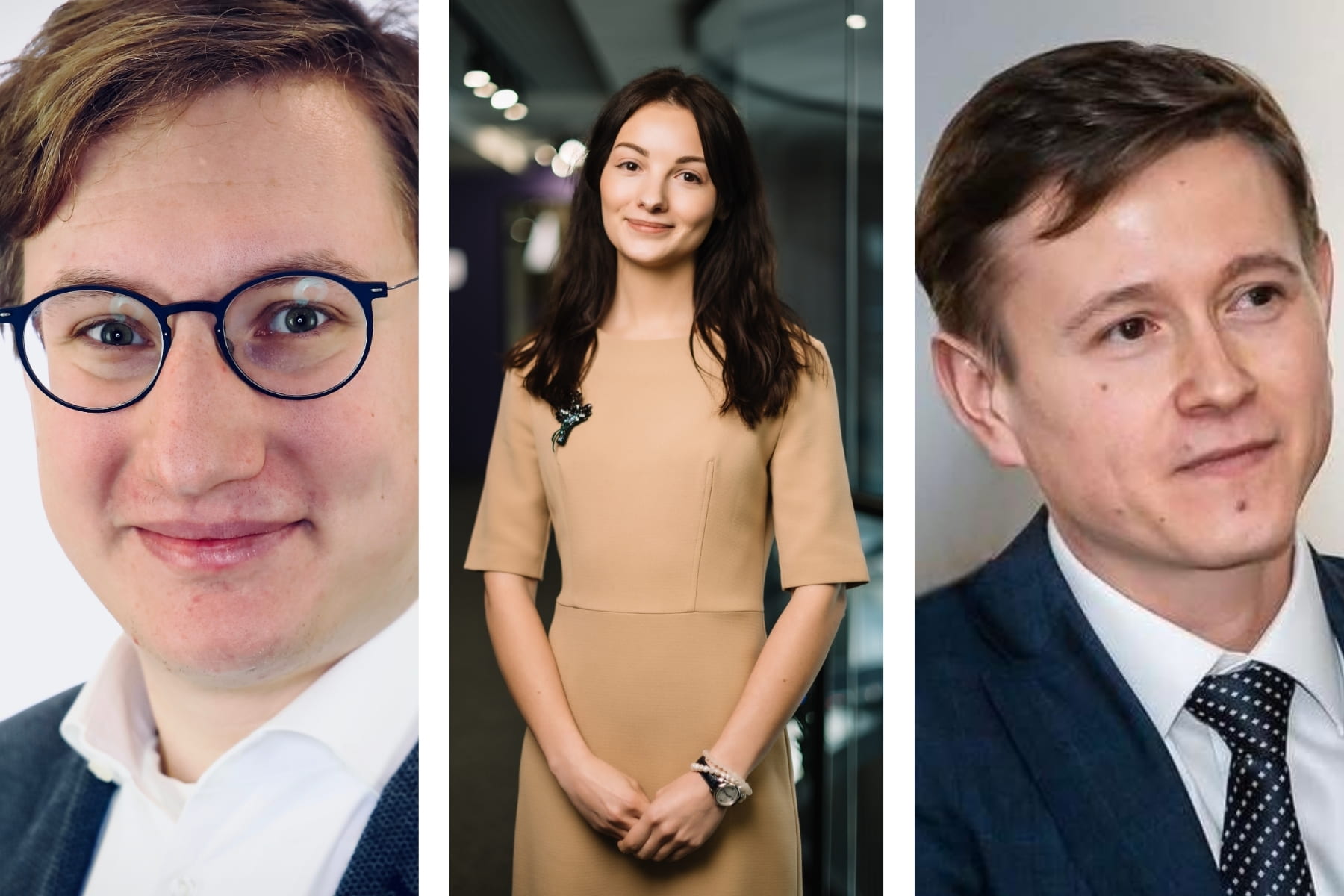 Headshot of Johannes Uhl, Anastasiya Dyakova, Artem Shaipov